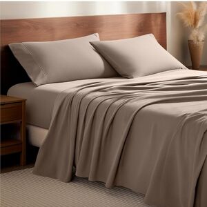 Bare Home Flannel Sheet Set 100% Cotton, Velvety Soft Heavyweight - Double Brush